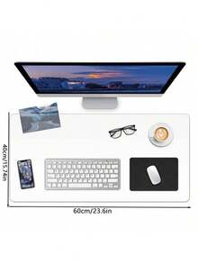 1 buah Alas Meja Transparan Tahan Air Anti Selip Tahan Gores Tahan Lama Halus Mudah Dibersihkan Alas Keyboard dan Mouse untuk Kantor Rumah Komputer Laptop Gaming Ruang Belajar Pelindung Bening Penting Populer Wajib Dimiliki - Clear - View 3