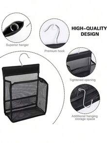 Vigour Summer Breathable Mesh Hanging Storage Bag With Hook - Foldable Storage Basket, Suitable For Bathroom, Dorm, Gym, Travel Accessories, Space-Saving Hanging Storage Bag, Suitable For Bathroom, Bedroom, Rv Bathroom, Kitchen, Home Storage And - Multicolor - View 4