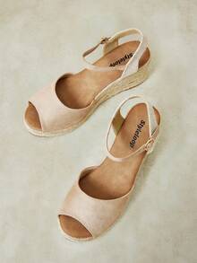 Styleloop Sandalias de plataforma con cuña para mujer - Albaricoque - Ver 5