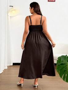 Vestidos Tallas Grandes - Café integral - Ver 2