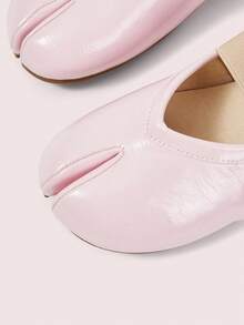 CUCCOO DOLLMOD Women's Ballet Flat Split Toe Tabi Elastic Strap Slip On Solid Color Casual Daily Pink - Barbie powder - View 4