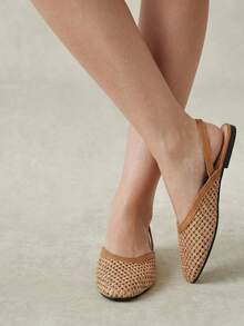 Styleloop Wanita, Paku Willow, Gesper, Sepatu Datar. - Coklat muda - View 2