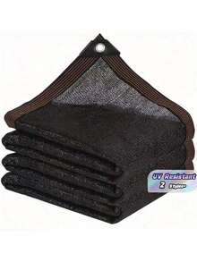 Shade Cloth Outdoor Sun Shade With Grommets, Premium Sunshade Fabric Fence - Durable, Tear-Resistant, Easy To Install For Balcony, Courtyard, And Swimming Pool - Provides Excellent Sunblock, Shade, And Privacy With Taped Edge And Grommets - black - View 1