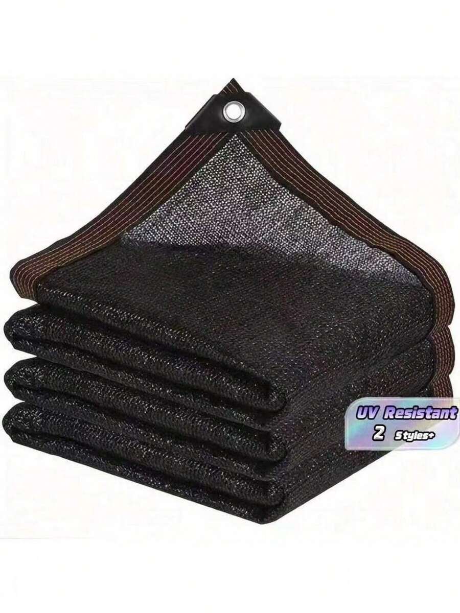 Shade Cloth Outdoor Sun Shade With Grommets, Premium Sunshade Fabric Fence - Durable, Tear-Resistant, Easy To Install For Balcony, Courtyard, And Swimming Pool - Provides Excellent Sunblock, Shade, And Privacy With Taped Edge And Grommets - black - View 1