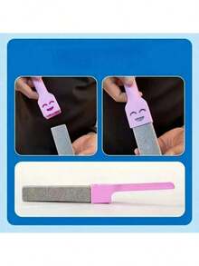 3/2/1 Piece Bathroom Cleaning Stone With Handle, Heavy Duty Stain Removal For Toilet, Grill, And Tile, Pink And Yellow/Purple - Multicolor - View 9