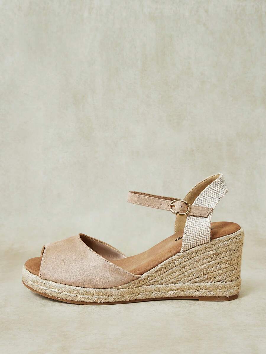 Styleloop Sandalias de plataforma con cuña para mujer - Albaricoque - Ver 1