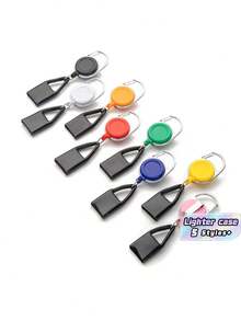 Retractable Lighter Clip Featuring A Compact, Soft Rubber Sleeve (17mm); Suitable For Lighters, Pens, Lipsticks, And More. - Multicolor - View 5