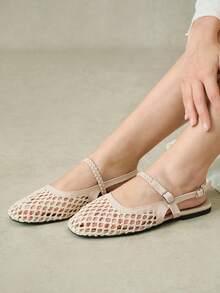 Styleloop Ladies, Willow Nails, Buckles, Flat Shoes. - Beige - View 10