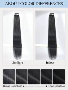 50g 50 Strands Micro Link Tip Hair Extensions 100% Real Human Hair, 16-24 Inch , Invisible Remy Cold Fusion Micro Link Tip Hair Extensions, #1 Jet Black,Long Straight Texture, Cold Fusion Installation, Buildable Fullness, Cosplay, Special Events - S1 - View 12