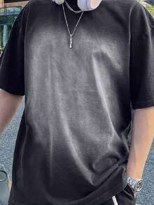 Resyla Men 男士復古紮染短袖T恤，夏季 - 彩色 - 查看 4