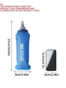 500ML Lightweight, Foldable, Biting And Suction Marathon Water Bottle, Odorless, Hot Press Process Cold Water Bottle - Multicolor - View 2