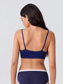 Loungeista 4pcs/Set Seamless Ribbed Wireless Casual Bras For Women - Multicolor - View 2