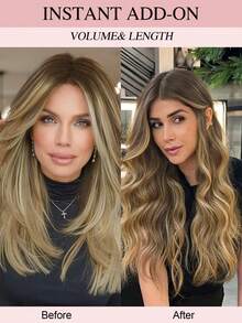 Clip In Hair Extensions Real Human Hair, Remy Human Hair Extensions Clip Ins For Women, Natural Human Hair, 70-120g 7Pcs - S4/27/4 - View 8