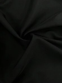 SHEIN Elenzya 大码斜领挂脖扎染印花衬衫 - 黑色 - 查看 6