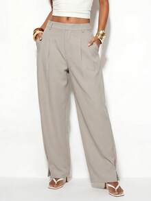 Normani Women's Casual Versatile Commuter Long Pants - Beige - View 5