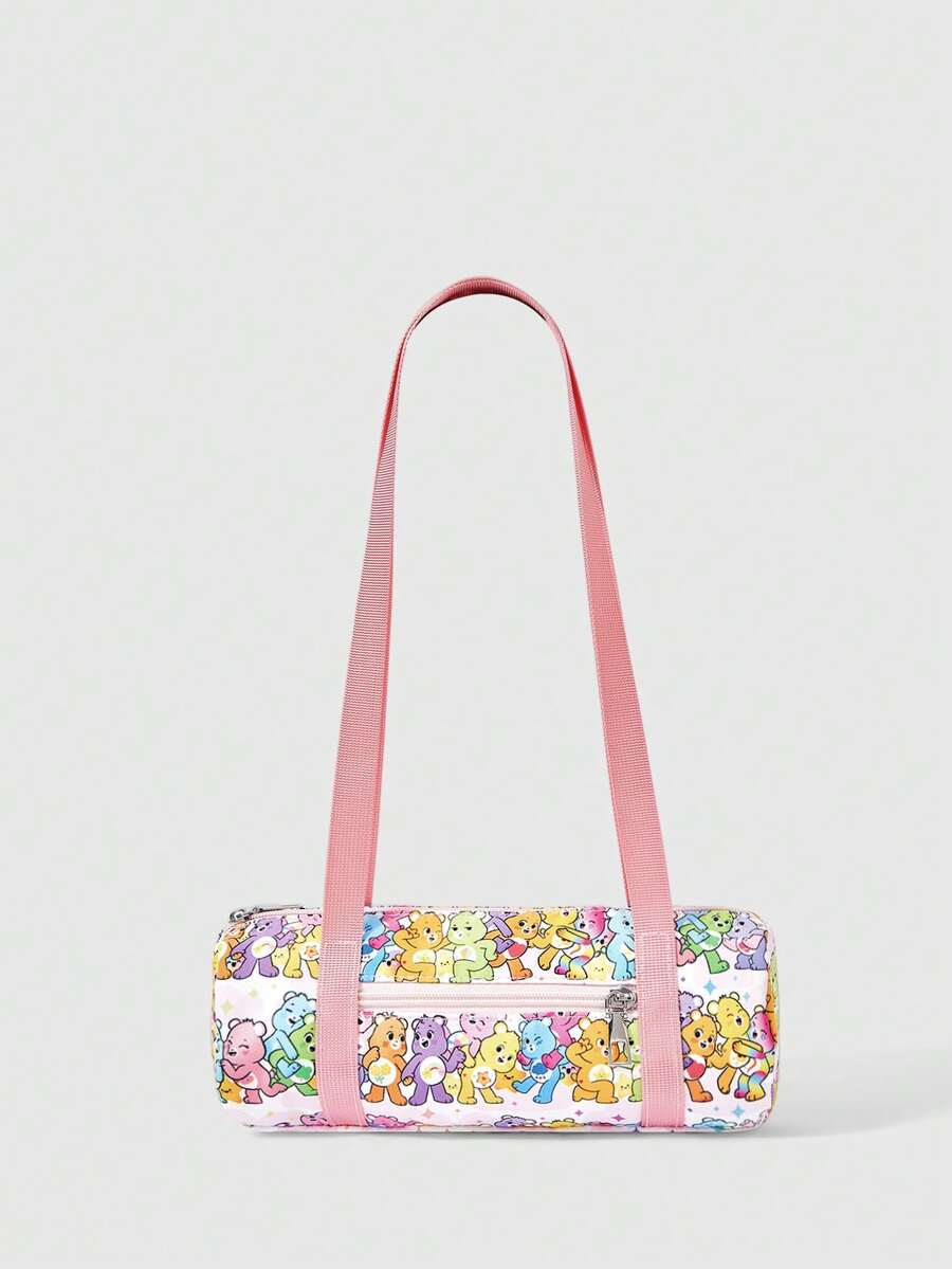 SHEIN X Care Bears 1件多功能字母與卡通圖案單肩包,適合大學生、正式場合、派對及日常出遊 - 彩 - 查看 1