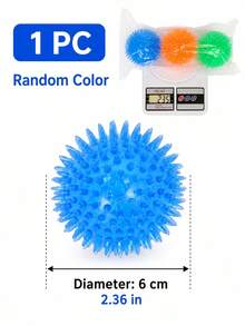 1/3Pcs Squeaky Spiky TPR Dog Chew Ball, Floating Puppy Fetch Pool Toy, Boredom Relief Dental Toy For Small Medium Dogs Teeth Cleaning - Multicolor - View 12