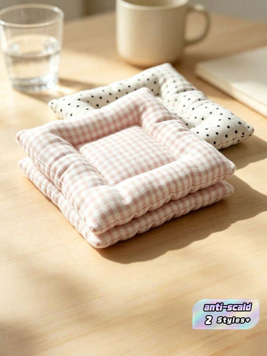 1PC Creative Bow Coaster High End Elegant Photo Prop Heat Resistant Coffee Cup Mat Cushioned Placemat For Home Kitchen Party Table Decor - Multicolor - View 1