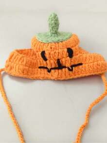 PETSIN 1 Buah Topi dan Syal Leher Rajut Halloween untuk Hewan Peliharaan, Dekorasi Hantu Menyeramkan untuk Kucing & Anjing - MultiWarna - View 11