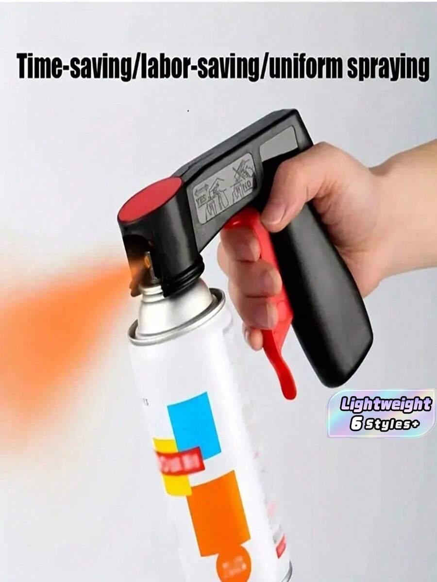 6PCS Portable Spray Paint Gun Handle Tool Adjustable Nozzle Extension Tube Anti For Furniture Wall Car Bicycle Home DIY Art Craft Renovation Project Indoor Outdoor Use Easy Operation Gift For Handyman Painter Spraying Accessory - Multicolor - View 1