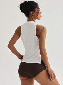 Dewbera Dewbera Cut Out Back Batwing Sleeve Sports Tee Gym Topworkout Tank Top - White - View 8