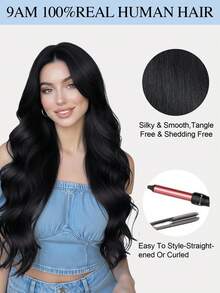 50g 50 Strands Micro Link Tip Hair Extensions 100% Real Human Hair, 16-24 Inch , Invisible Remy Cold Fusion Micro Link Tip Hair Extensions, #1 Jet Black,Long Straight Texture, Cold Fusion Installation, Buildable Fullness, Cosplay, Special Events - S1 - View 14