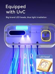 Teckwe Disinfektor Sikat Gigi Elektrik dengan Sensor Pintar, Sterilisasi UV, Pengeringan Udara, Dudukan Sikat Gigi Dinding Tanpa Pengeboran, dan Dispenser Pasta Gigi Otomatis - MultiWarna - View 4