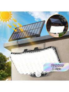 LED Solar Wall Lights, Outdoor Solar Lights With Motion Sensor, 3 Brightness Modes Outdoor Wall Lights For Front Door, Yard, Garage, Patio - Energy-Efficient, Semi-Flush Mount, Plastic Material, Solar-Powered, Ip55 - 234 LED lights. - View 1