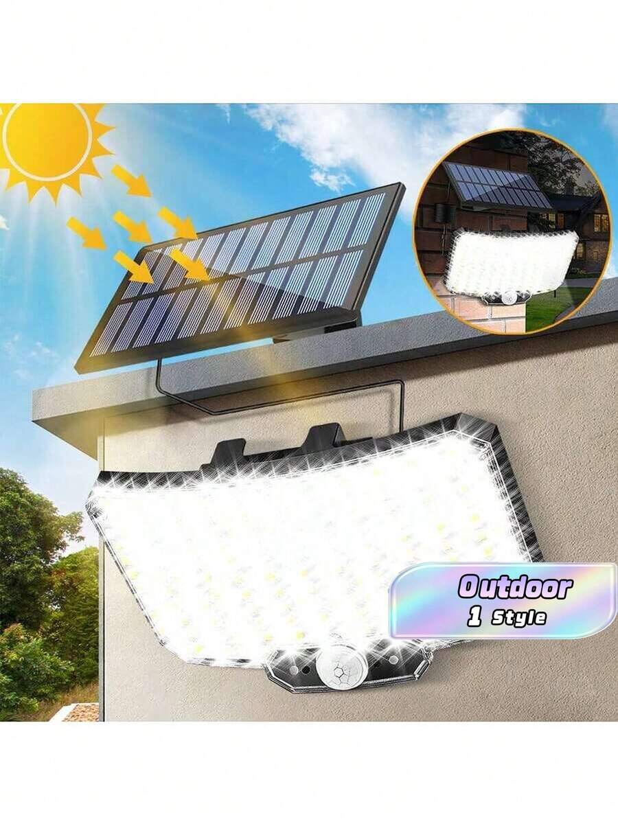LED Solar Wall Lights, Outdoor Solar Lights With Motion Sensor, 3 Brightness Modes Outdoor Wall Lights For Front Door, Yard, Garage, Patio - Energy-Efficient, Semi-Flush Mount, Plastic Material, Solar-Powered, Ip55 - 234 LED lights. - View 1