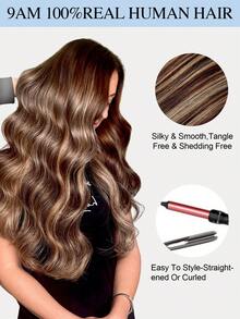 50g 50 mechones de extensiones de cabello con punta de micro enlace, 100% cabello humano real, 16-24 pulgadas, extensiones de cabello con punta de micro enlace invisible Remy de fusión en frío, color resaltado #4P27, textura larga y recta, instalación de fusión en frío, volumen construible, cosplay, - S4/27 - Ver 14