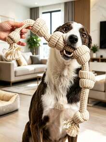 PETSIN Pet Hemp Rope Woven Pet Rope Knot Toy; Durable Chew Toy For Teething And Cleaning Teeth; Tug-Of-War Rope For Small And Medium-Sized Dogs And; Indoor And Outdoor Boredom-Relieving Chewing And Training Dog Toy. - Multicolor - View 5