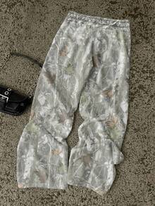 Celana Jogging Motif Daun Digital untuk Anak Perempuan Remaja, Pakaian Kasual Nyaman Musim Gugur/Dingin, Rajut, Longgar, Kembali ke Sekolah, Streetwear, Kamuflase, 1 Gambar Acak - MultiWarna - View 2