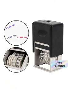 1 Stempel Tanggal Otomatis – Stempel Tanggal Lipat yang Dapat Diatur Ukuran 4mm - Hitam - View 5