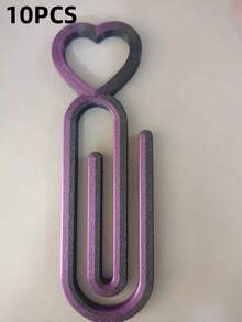 1/2/4/5/10pcs 5D Diamond Painting Heart Canvas Clips, Canvas Fixing Positioning Clamps, Handmade Square And Round Rhinestone Embroidery DIY Tools - black and purple - View 8