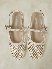 Styleloop Ladies, Willow Nails, Buckles, Flat Shoes. - Beige - View 5