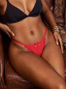 Bare Chapter Women's Lace Trim Thong Panties 5-Piece Set - Multicolor - View 7
