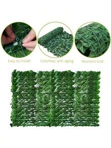 1pc 300x50cm Artificial Fence Balcony Shade Privacy Screen Fake Lawn Roller Shutter Sunshade Net Leaf Wall Covering UV Resistant Weatherproof Durable Windproof Easy Install For Garden Patio Yard Backyard Deck Home Decor Gift - Multicolor - View 3