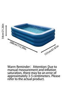 1pc Luxury Foldable Portable Multi-Layer Inflatable Swimming Pool, Suitable For Adults And Families - Durable Thickened PVC Material, Great For Water Entertainment In Garden, Backyard Or Rooftop - multicolor - View 11