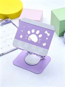 1 buah Dudukan Tablet/Ponsel Putar yang Dapat Diatur, Alas Tebal dan Stabil, Pembuangan Panas yang Baik, Desain Cakar Kucing Lucu Berongga, Dudukan Meja Multi Sudut, Cocok untuk Kantor, Belajar, dan Penggunaan Sehari-hari, Hadiah Liburan Ideal, Aksesori Penopang Ponsel Universal - View 6