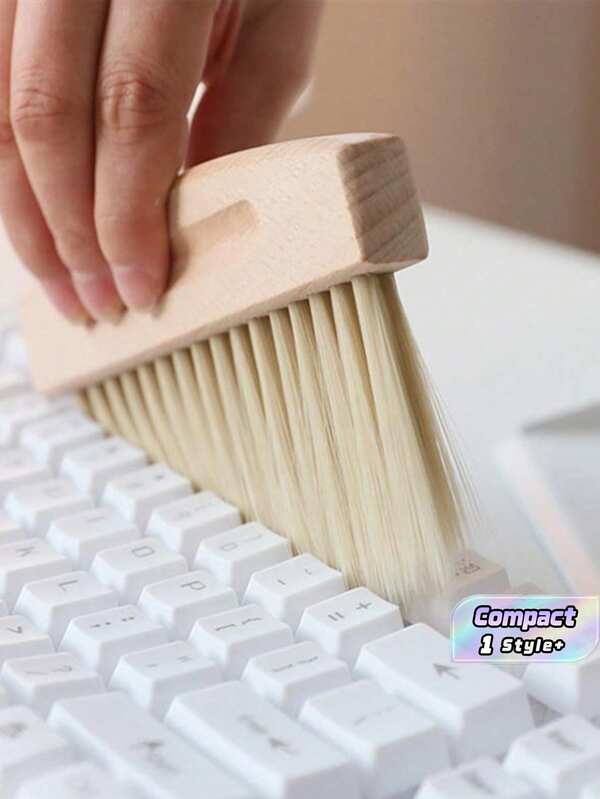 1PC Portable Mini Dustpan And Broom Set Multifunctional Handle Cleaning Brush Kit Desktop Keyboard Crevice Cleaner Seamless Cleaning Easy To Use Compact Home Office Car Daily Cleaning Supplies Gift Housewarming