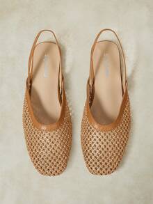 Styleloop Wanita, Paku Willow, Gesper, Sepatu Datar. - Coklat muda - View 4