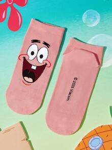 SpongeBob SquarePants | SHEIN 2 Pairs, Comfortable And Cute Cartoon Pattern Socks - color - View 7