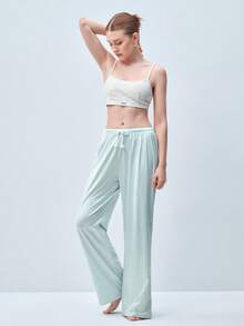 Softvol 女士条纹抽绳阔腿裤，宽松经典百搭春夏休闲装 - 彩色 - 查看 7