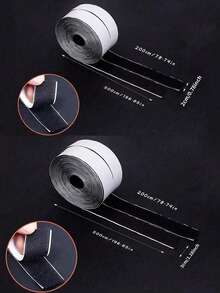 Double Sided Self Adhesive Tape Strong Hold Grip Strips, Washable Nylon Hook & Loop Tape Rolls, No Residue Removable Adhesive For Rug Carpet Curtain Screen Car Mat, Multi Surface Cuttable Strips - multicolor - View 7