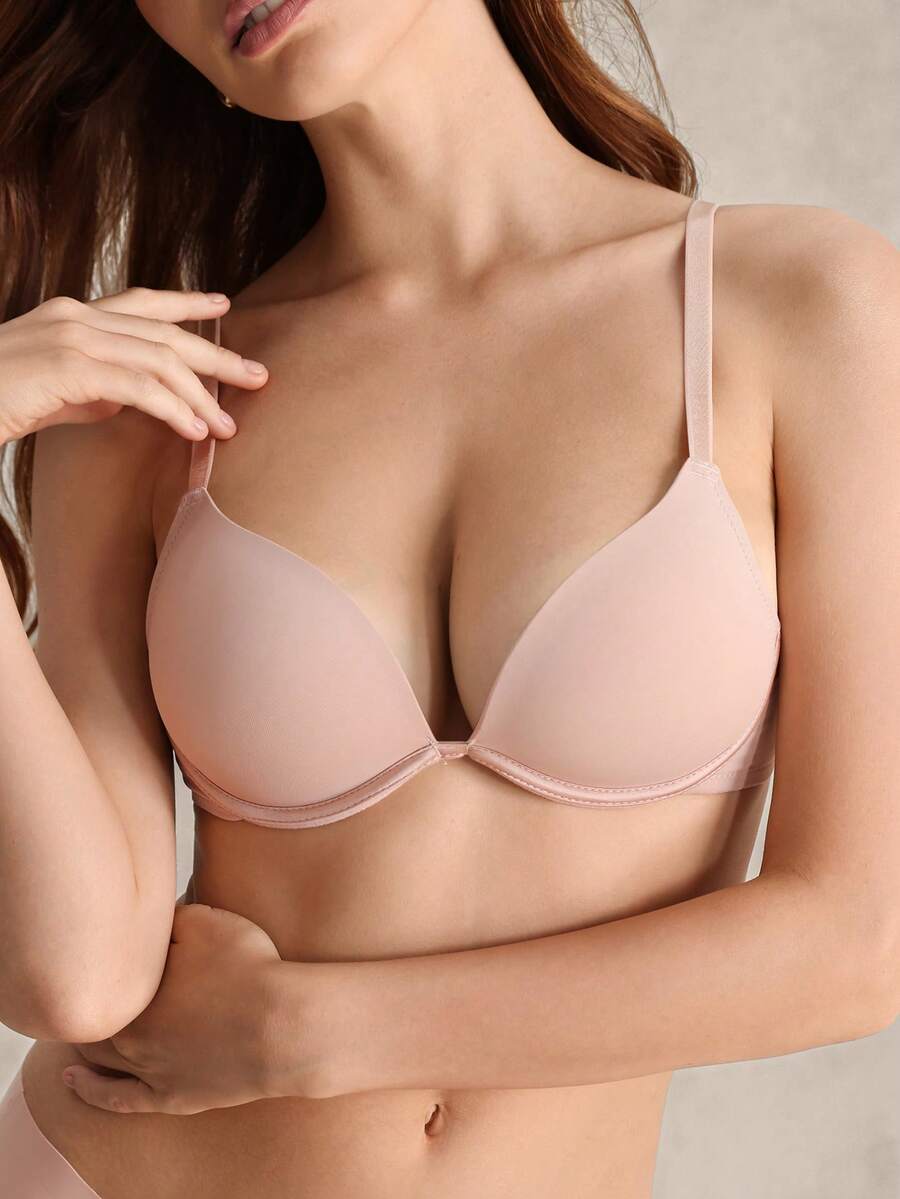 EverLounge Women's Solid Color Underwired Bra Lingerie - Pink - View 1