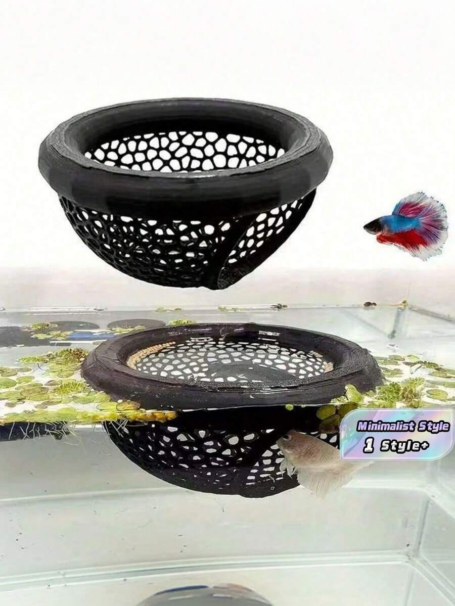 1PC Large Size Durable Plastic Floating Fish Play Rest Cave Hideout Tunnel Tube Ornament For Aquarium Tank With Unique Aquascape Decor Accessory For Small Fish Betta Habitat Shrimp Shelter Underwater Decoration - A - View 1