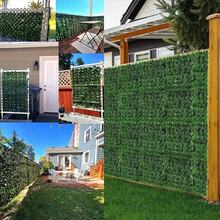 1pc Artificial Ivy Fence Screen Hedge, Balcony Privacy Fence, Uv Resistant Green Wall Decor, Suitable For Garden Decoration And Outdoor Landscape - green - View 5