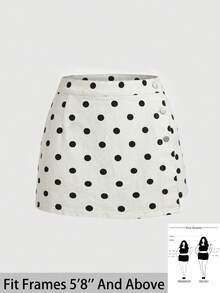 SHEIN Tall CURVE 女款大尺碼白色印花牛仔裙褲 約會之夜 確認款 夏季 80年代 90年代 - 彩色 - 查看 2