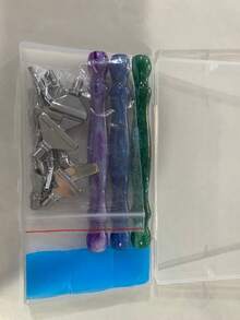 1件裝新款螺紋金屬合金尖端鑽石畫工具組，手工5D鑽石刺繡手工藝工具 - 多色 - 查看 8
