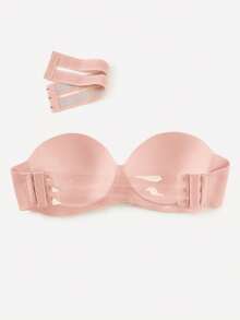 Bralution 2pcs Women's Bra With Underwire And 2 Detachable Shoulder Straps - Dusty Pink - View 11